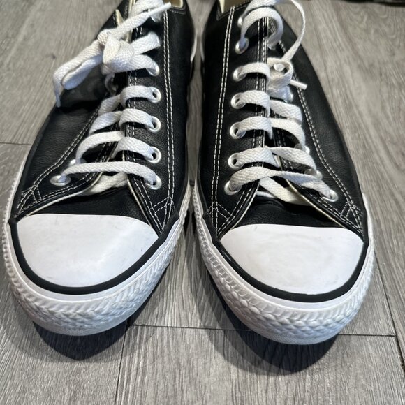 Converse Mens Chuck Taylor Black 132174c Leather Skateboarding Shoes Size 11.5 - Picture 3 of 10